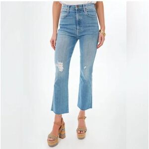 MOTHER High Waisted Smokin’ Double Ankle Fray Jeans Size 33